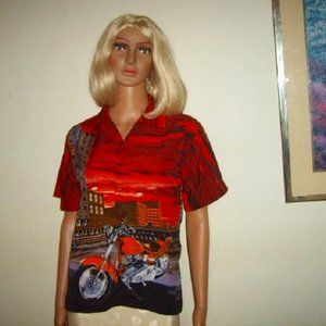 Shirt Motorcycle Men's M/Women's Too Colorful Front & Back Print J/E/T